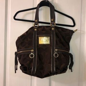 Brown coach purse